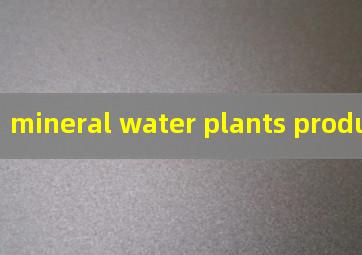 mineral water plants products